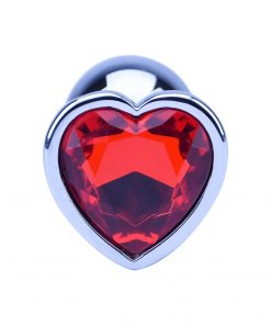 Precious Metals Heart Shaped Butt Plug-Silver