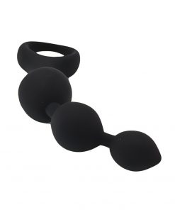 Loving Joy Triple Ripple Anal Beads-Black
