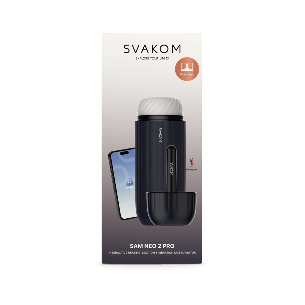 Svakom Sam Neo 2 Pro Interactive Heating, Sucking and Vibrating Masturbator